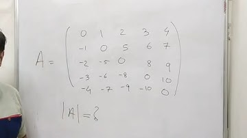 What can you say about determinant of a Skew Symmetric matrix of odd order? Is it Zero? Why?