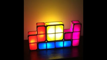 Tetris LED Desk Lamp, DIY Tetris Puzzle Light