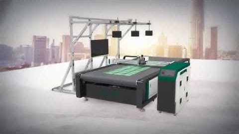 AOL Digital Plaid Fabric Cutting Machine Display