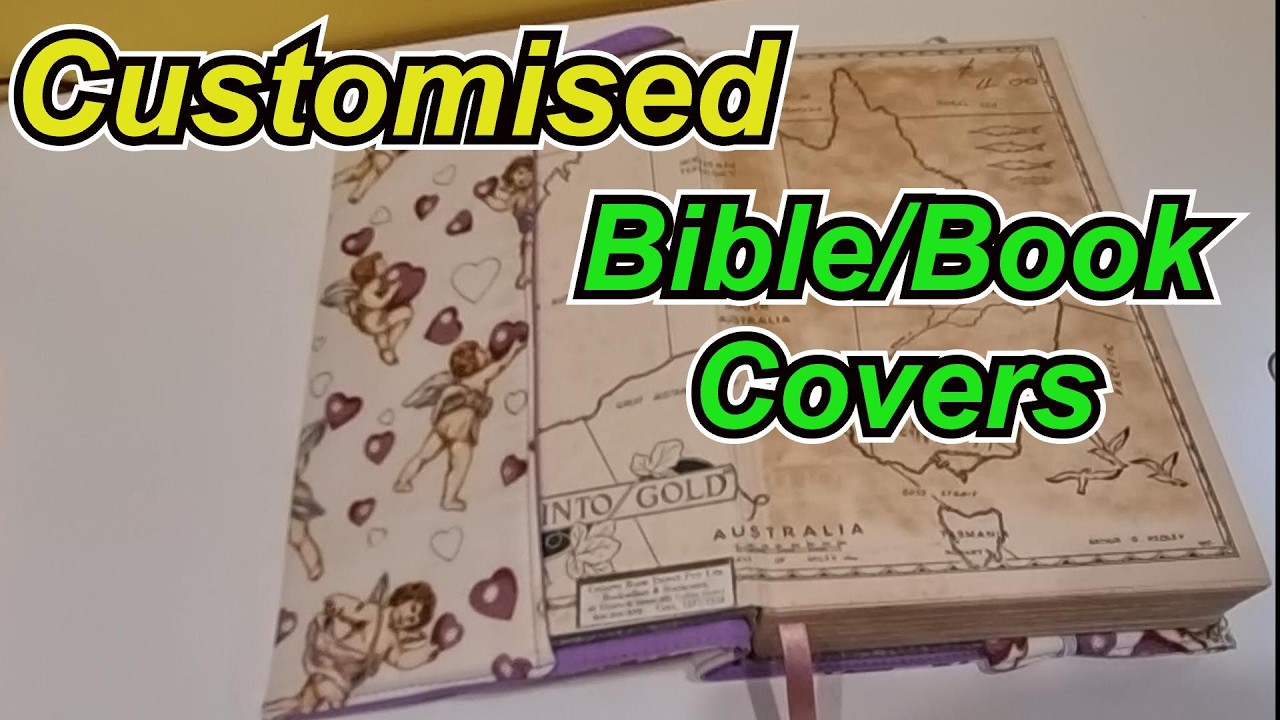 How to custom fit a book cover for your bible or favourite book. DIY Bible cover for beginners