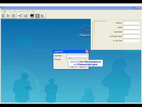Pegasus Access Control Software(PST-ADV-E-ELE) - Login
