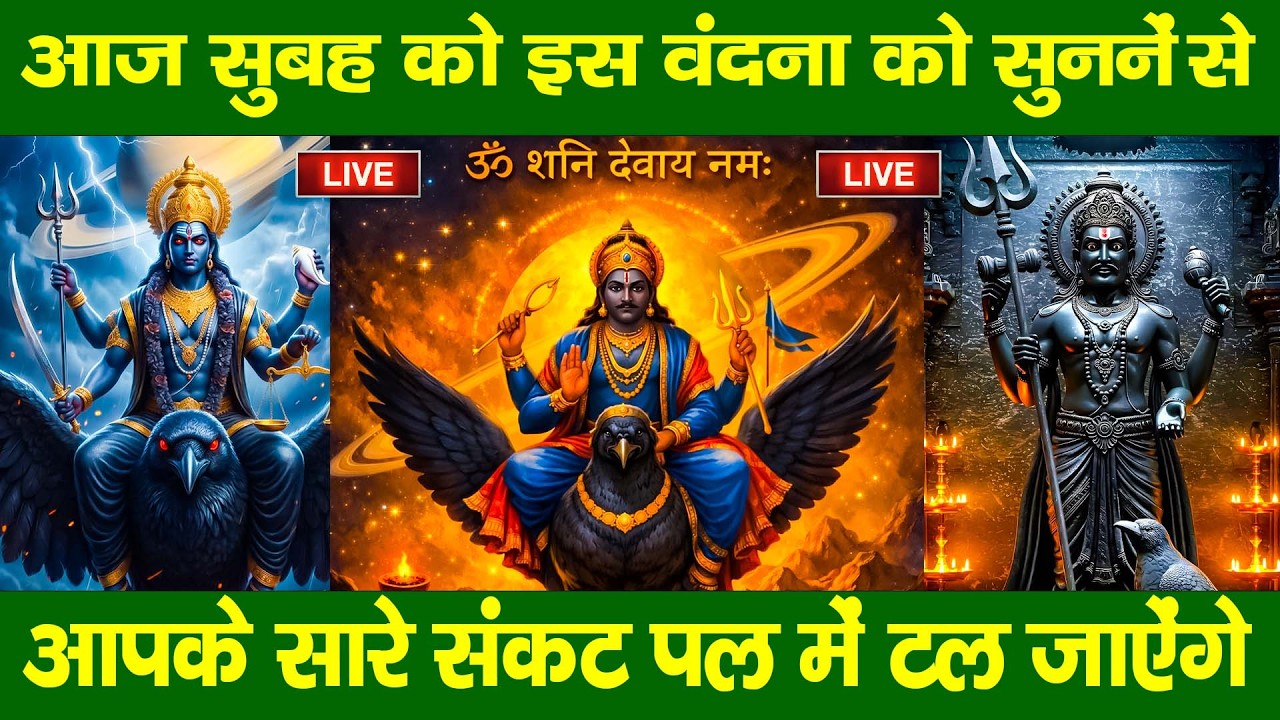 LIVE :शनिवार भक्त्ति -आज सुबह इस वंदना को सुनने से शनिदेव जी प्रसन्न होकर सभी मनोकामनापूर्ण करते है