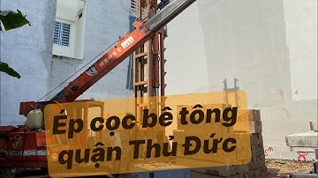 Quá trình ép cọc bê tông Nhà phố tại quận Thủ Đức - Ép cọc bằng tải sắt  - CHITHACONST