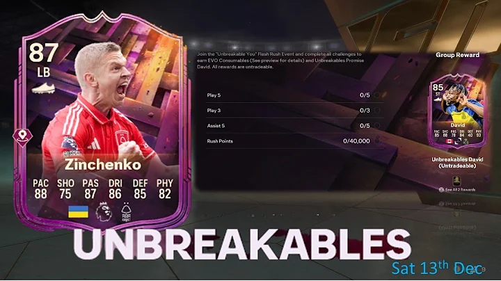 FC26 |   Unbreakables Day 2.  Zinchenko SBC and Rush Flash Objective