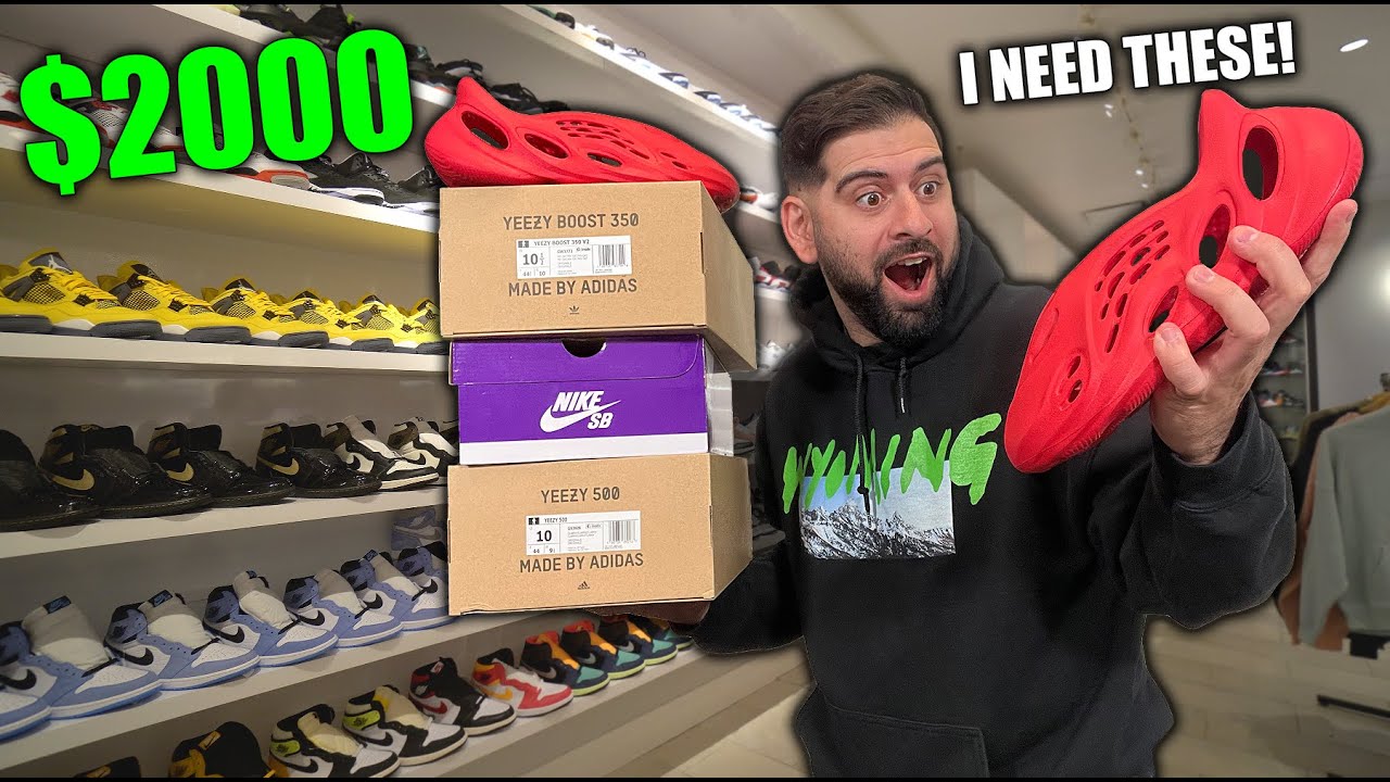 CASHED OUT SHOPPING FOR SNEAKERS AT INSANE SNEAKER STORE!! *RED OCTOBER ...