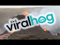 Side of Volcano Breaks Apart in Iceland || ViralHog
