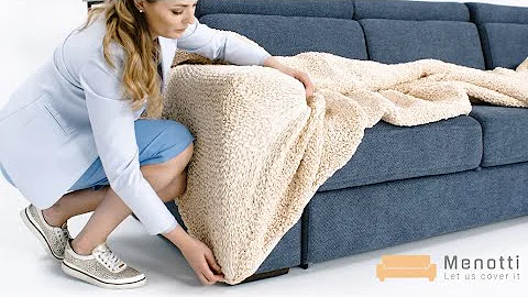 Video instruction on how to put Menotti Corner sofa slipcover on