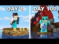 I Survived 100 Days Stranded on a Raft in Minecraft...