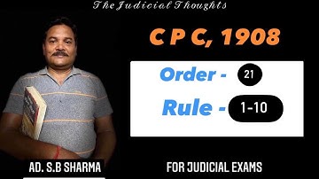 CPC, 1908(Order 21; Rule 1-10)