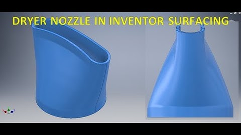 Dryer Nozzle in Inventor Surfacing || Plastic Part Modelling || Autodesk Inventor Complex Part Draw