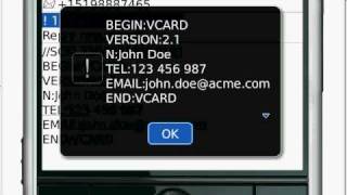 Blackberry SMS VCARD Add-on : how to import a VCARD received by SMS to Contacts screenshot 5