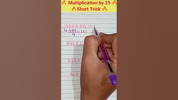 Multiplication by 25 trick #mathtricks #youtubeshorts #ytshorts #viralvideo