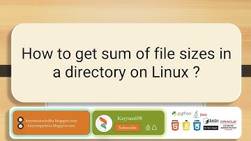 How to get sum of file sizes in a directory on Linux ? #linux