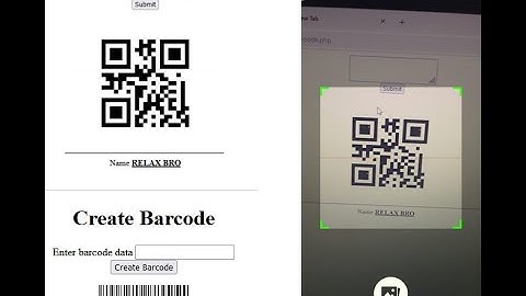 Create Qrcode And  Barcode using PHP