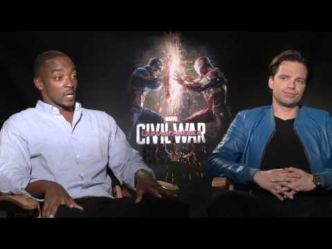 Captain America: Civil War Interview - Anthony Mackie and Sebastian Stan