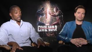 Captain America: Civil War Interview - Anthony Mackie and Sebastian Stan