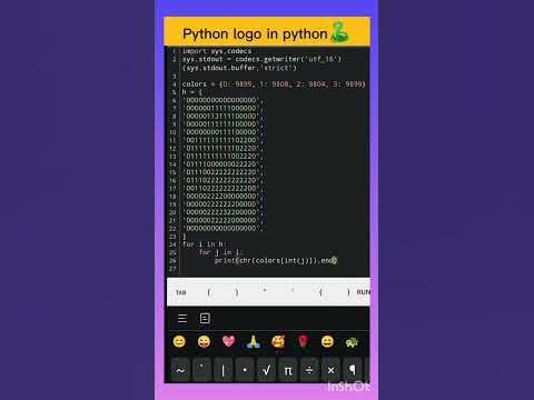 How to make python logo in python||#coding #shorts #python #python logo ...
