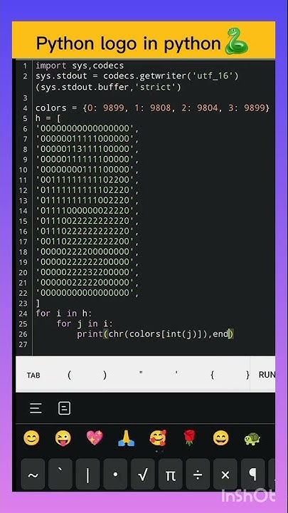 How to make python logo in python||#coding #shorts #python #python logo ...