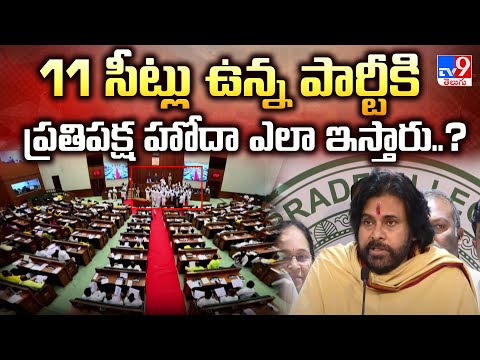 11 సీట్లు ఉన్న పార్టీకి ప్రతిపక్ష హోదా ఎలా ఇస్తారు..? : Deputy CM Pawan Kalyan Satires - TV9