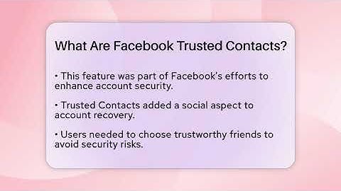 What Are Facebook Trusted Contacts? - Everyday-Networking