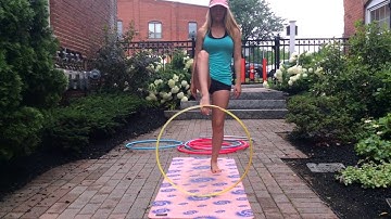 The Flamingo Flip|Foot Flip to One Leg Hooping Tutorial|Advanced Hula Hoop Tutorial|HoopfulV