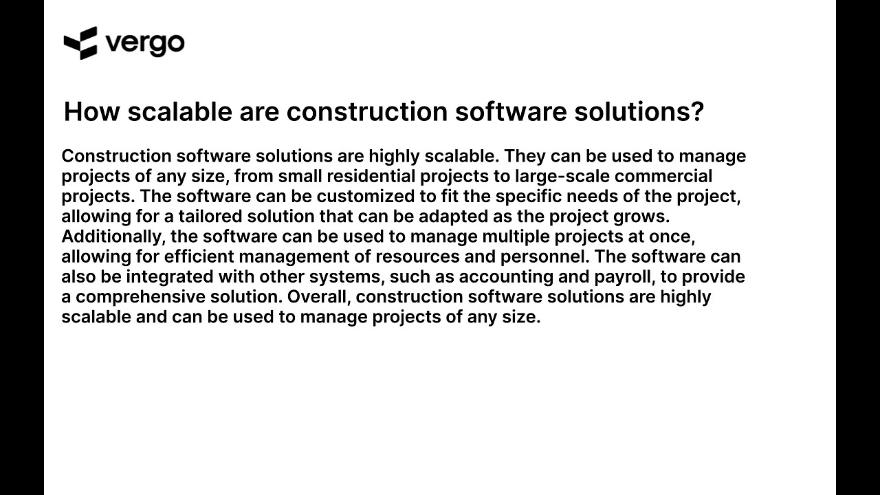 Scaling Construction Software Solutions