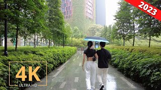 Rainy Sunday - Business District Of Singapore 🇸🇬 Street Walk | In The Rain | 4K | Walking Tour 2023