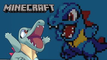 Minecraft Pokemon Easy Pixel art Tutorial Totodile