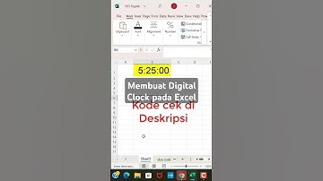 Membuat Digital Clock pada Excel #exceltips #exceltricks