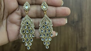 Handmade stone trending earrings making tutorial ☺️