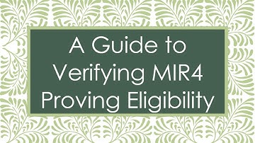 A Guide to Verifying MIR4 Proving Eligibility