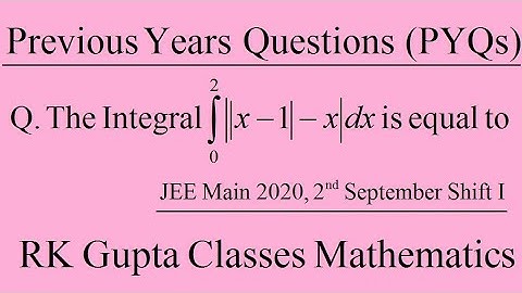 JEE Main PYQs # 1 | Previous Years Questions | JEE Main 2020 2nd September Shift-I
