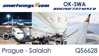 Flight from Prague to Salalah | Travel Service (SmartWings) Boeing 737-8 MAX OK-SWA (Trip Report)