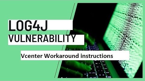 Log4j Vcenter Patching