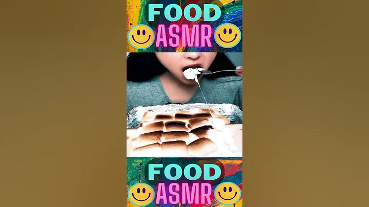 ASMR Marshmallow Toast Eating Sound Shorts #asmr #asmrsounds #eatingasmr #penguintvasmr
