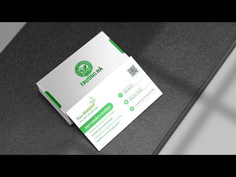 Thiết kế card visit thương hiệu rau an toàn