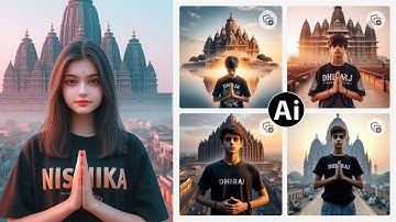 Trending Ram Mandir T Shirt Name Photo Video Editing | Ayodhya Photo Editing | Bing Image Creator
