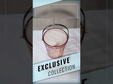 Fostoria Glass Art Deco Pink Paneled Elegant Ice Bucket Depression Shape 2378 by Tony Elliott