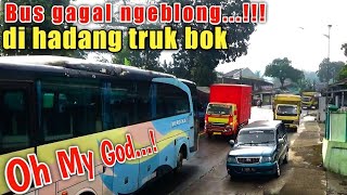 Bus gagal ngeblong di hadang truk bok || tanjakan paling ekstrim || truck video