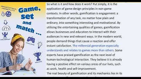 Game, set and match (Text) Aspect 11 Module 6a