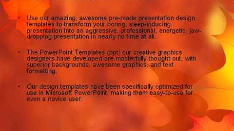 Autumn Leaves Theme PowerPoint Template by PoweredTemplate.com