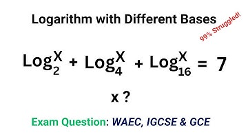 How to Solve Logarithmic Equations Using the Change of Base Rule| WAEC, GCE & IGCSE Algebra Tutorial