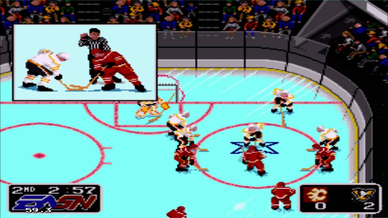 NHL Hockey 92 Gameplay Pittsburgh 