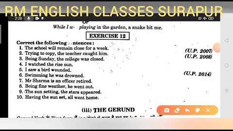 Syntax ( Participle Error) from Excellent book solved by Ramesh Sir