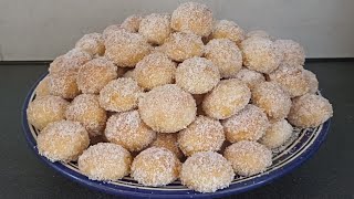 Recette des Biscuits Boules de Noix de Coco/حلوة ريشبوند محبوبة الجماهير هشيشة متشبعوش منها