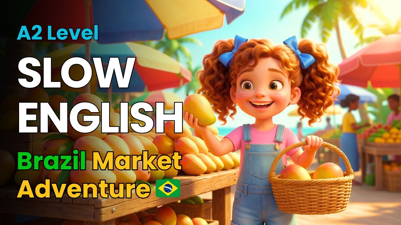 Brazil Market Adventure 🇧🇷 | Easy English Listening Practice Story (A2 Level)