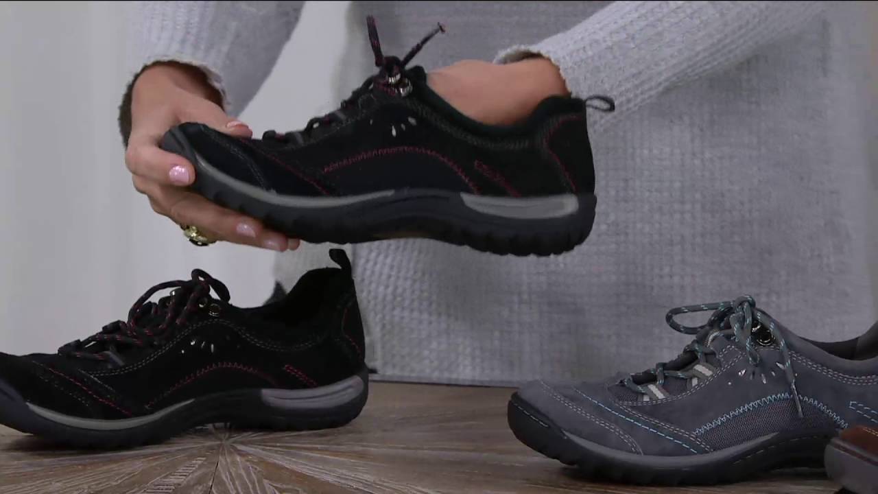 Earth Origins Suede Water Resistant Sneakers Kamryn on QVC YouTube