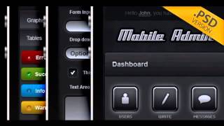 Preview Mobile Admin Technology PSDTemplates screenshot 5