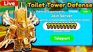 LIVE TOILET TOWER DEFENSE (SANDBOX MODE) PARTNER EXPERIMENTS!