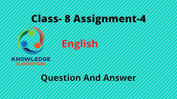 #Class 8 assignment - 4 English//#English Class 8